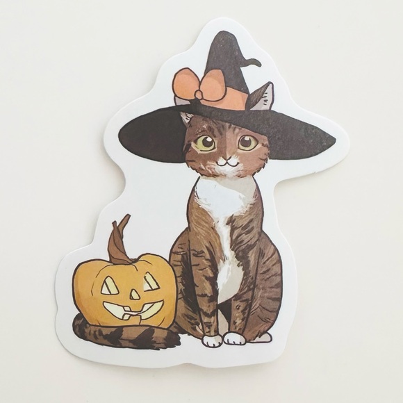 10/$10 Witchy Cat Sticker - Picture 1 of 1